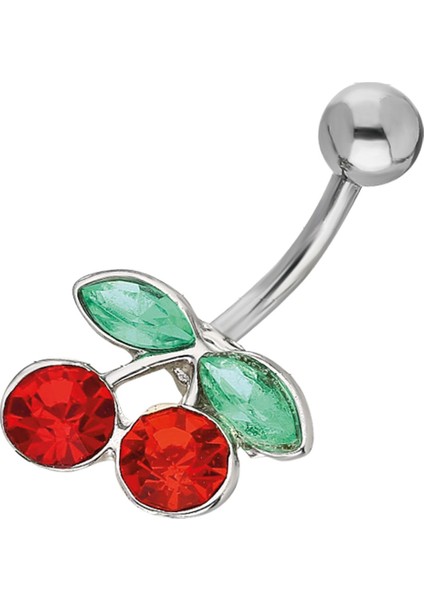 Prg255A Kiraz Model Çelik Göbek Piercing