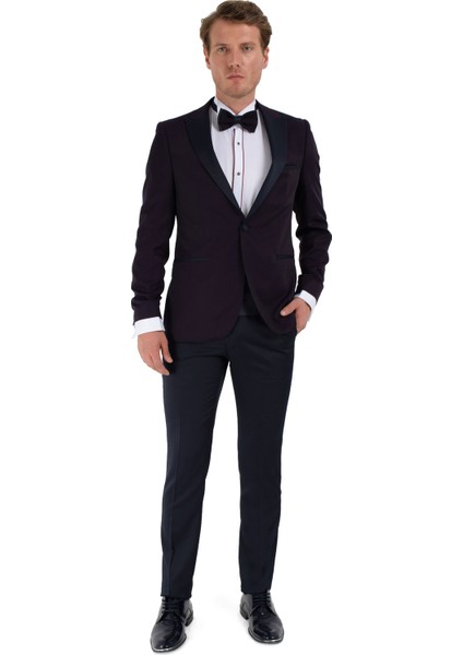 Broadway Slim Fit Yelkli Damatlık Takım Elbise Lacivert