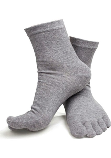 6'lı Parmaklı Siyah Hijyenik Erkek Mantar Çorap