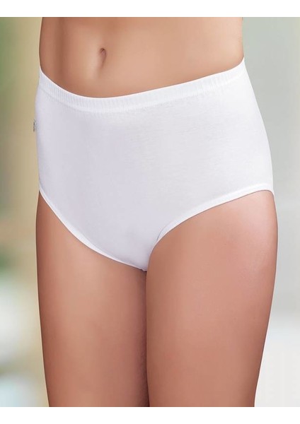 Beyaz Yüksek Bel Klasik Slip MB018