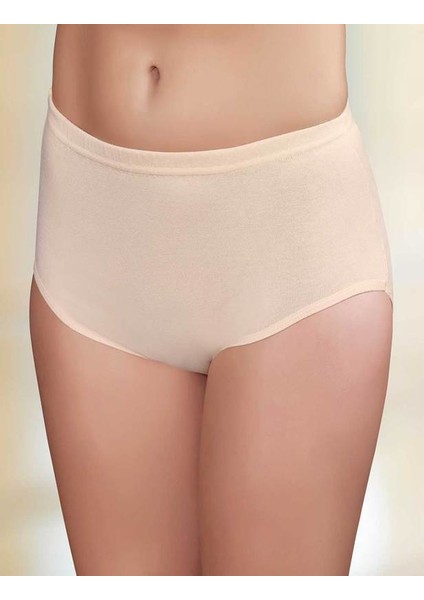 Krem Yüksek Bel Ribana Brief Külot MB008