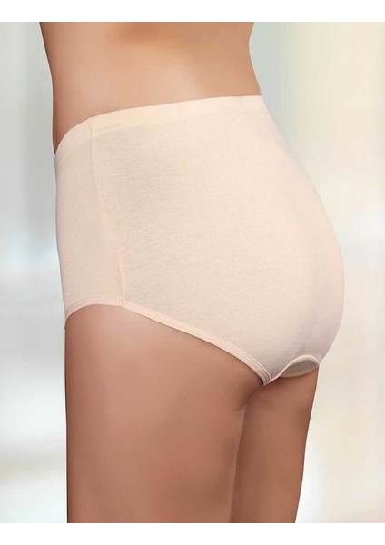 Krem Yüksek Bel Ribana Brief Külot MB008