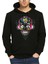 Stereo Skull Siyah Kapüşonlu Erkek Sweatshirt 1