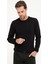 Erkek Siyah Slim Fit Bisiklet Yaka Triko Kazak 50209916-VR046 1