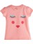 Pop Girls Uyuyan Surat Kısa Kol Kız Bebek T-shirt Pink Tint 1