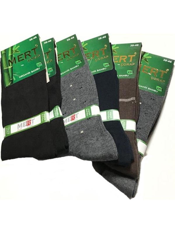 Mert Erkek Organık Kışlık Bambu Çorap 6 Lı Set 40-44