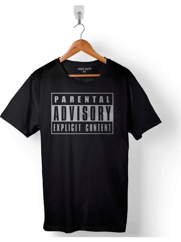 Kendim Seçtim Parental Advisory Explicit Content Erkek Tişört