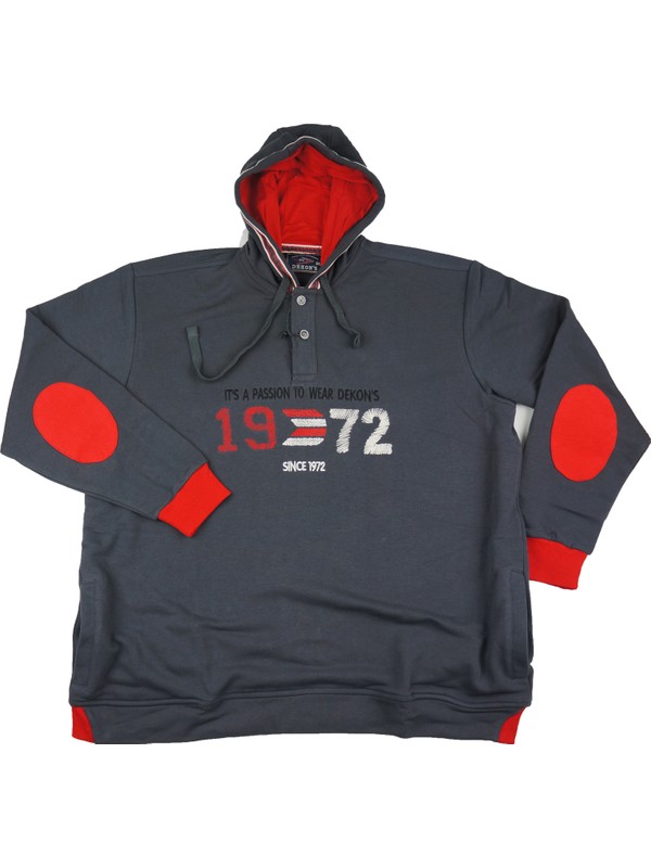Sweatshirt Bant Siyah Kislik Kalin Erkek Kapsonlu Hoodie