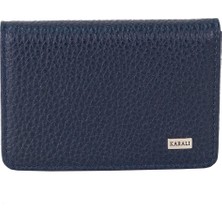 Karalı Erkek Deri Mıknatıslı Kartlık