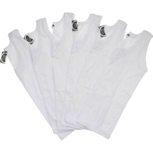 Gümüş 3011 6'lı Paket Kadın Ribana Geniş Askılı Güpürlü Atlet