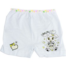 Tutku 3'lü Paket Elastan Kız Çocuk Baskılı Külot Boxer Şort