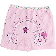 Tutku 6'lı Paket Baskılı Elastan Kız Çocuk Külot Boxer Şort