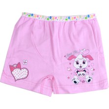 Tutku Elastan Baskılı Kız Çocuk Külot Boxer Şort