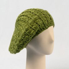 Pinkbear Özel Tasarım %100  Handmade El Örgüsü Yerli Üretim  Yün Ressam Kadın  Bere Şapka