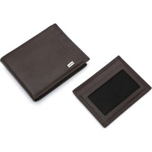 Karalı Deri Portatif Kartlıklı Deri Erkek Kartlık Cüzdan