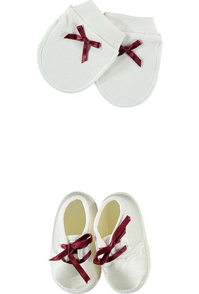 Ponpon Baby Bordo Kravatlı, Yelekli, 6’lı Erkek Bebek Kıyafeti Seti 0-6 Ay