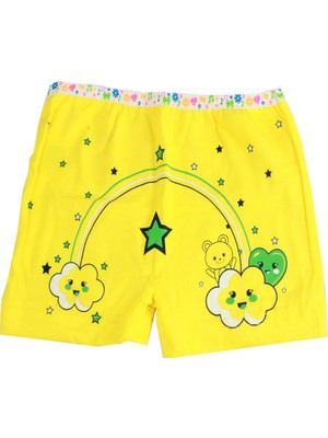 Tutku 6'lı Paket Baskılı Elastan Kız Çocuk Külot Boxer Şort