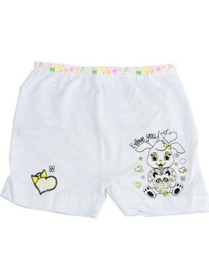 Tutku 6'lı Paket Baskılı Elastan Kız Çocuk Külot Boxer Şort