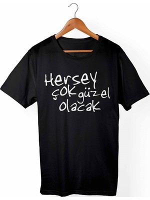Muggkuppa Herşey Çok Güzel Olacak Çocuk Siyah T-shirt