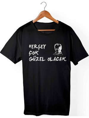 Muggkuppa Herşey Çok Güzel Olacak Çocuk Siyah T-shirt