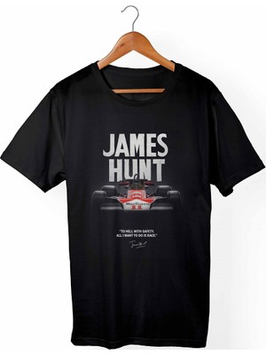 Muggkuppa James Hunt Formula F1 Çocuk Siyah T-shirt
