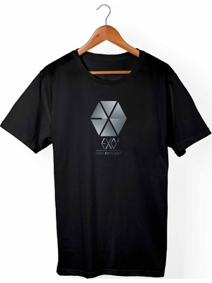Muggkuppa Exo K-Pop Çocuk Siyah T-shirt