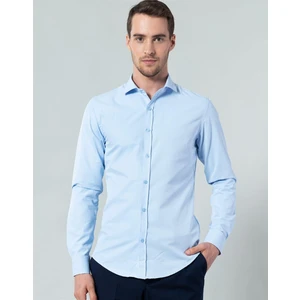 Slim Fit Mavi Erkek Gömlek