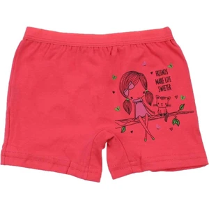 3069 6'lı Paket Elastan Kız Çocuk Boxer