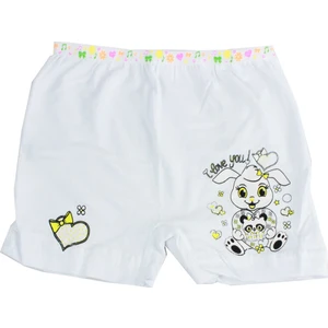 3'lü Paket Elastan Kız Çocuk Baskılı Külot Boxer Şort