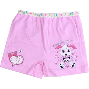 3'lü Paket Elastan Kız Çocuk Baskılı Külot Boxer Şort