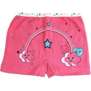 6'lı Paket Baskılı Elastan Kız Çocuk Külot Boxer Şort