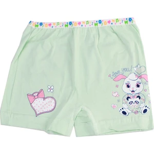 6'lı Paket Baskılı Elastan Kız Çocuk Külot Boxer Şort