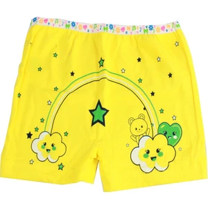Elastan Baskılı Kız Çocuk Külot Boxer Şort