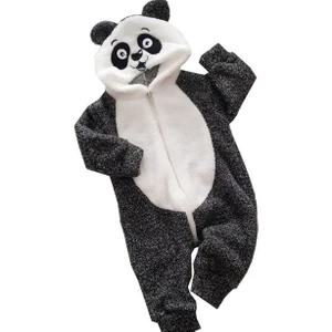 Bebesev Baby Welsoft Fermuarlı Panda Tulum