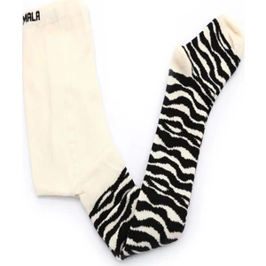 Çocuk Siyah  Zebra Desen Külotlu Çorap 3421