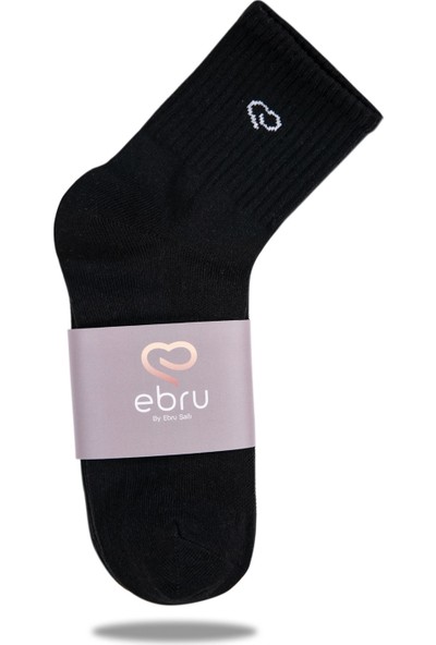Ebru Şallı Gri Renk 3'lü Set Spor Çorap