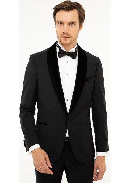Siyah Slim Fit Ceket