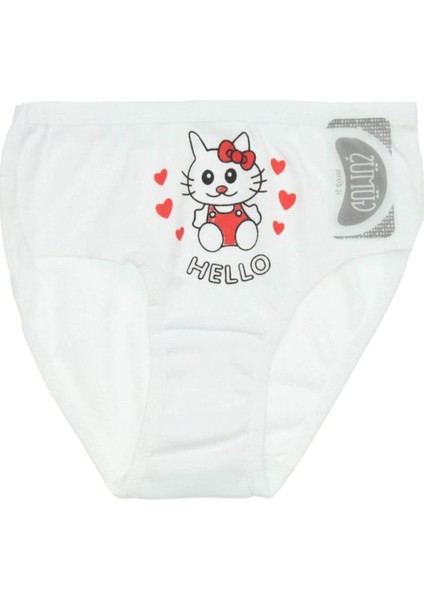 3036 İnce Bel Bato Baskılı Kız Çocuk Külot