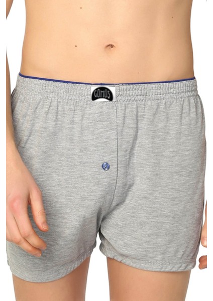 4020 6'lı Paket Havlu Bel Düz Penye Erkek Boxer