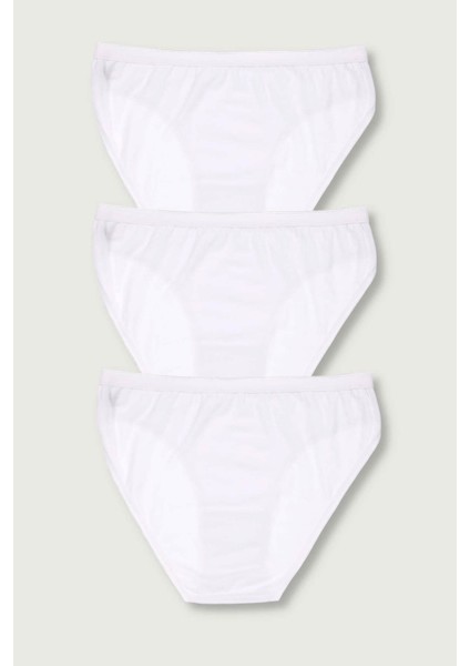 3'lü Paket Pamuklu Bikini Kadın Külot