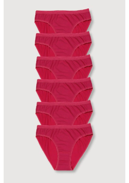 6'lı Paket Kadın Pamuklu Bikini Külot