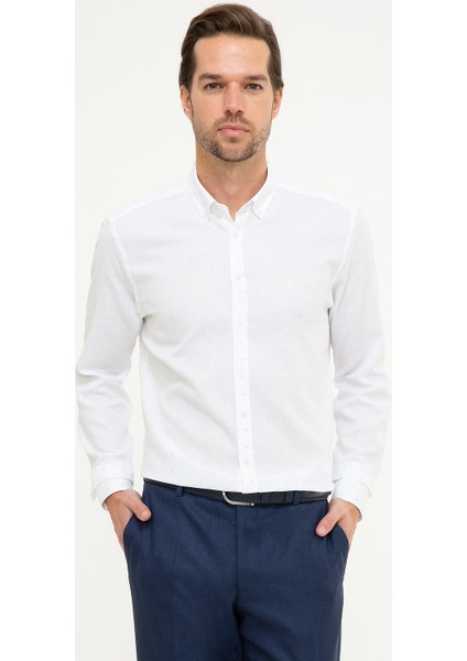 Erkek Mavi Slim Fit Gömlek 50219452-VR036