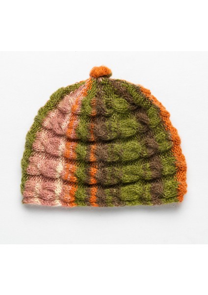Pinkbear Özel Tasarım %100 Handmade El Örgüsü Yerli Üretim Outdoor Angora Yün Kadın Bere Şapka