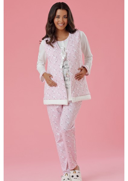 19109 Lohusa Yelekli Pijama Takım