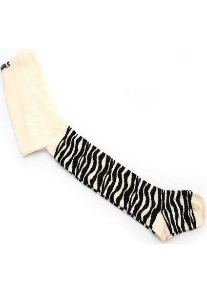 Çocuk Siyah Zebra Desen Külotlu Çorap 3421