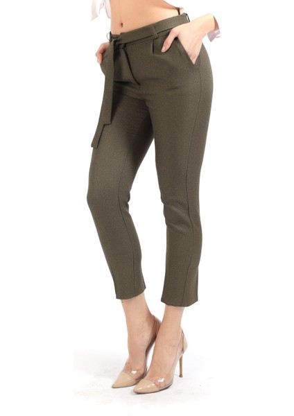 Kadın Beli Kemerli Bilekte Pantolon Pnt19022 modelleri