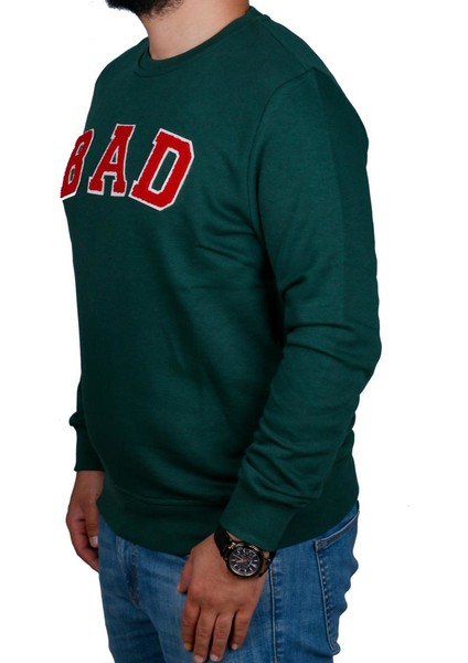Bad Convex Erkek Yeşil Sweatshirt