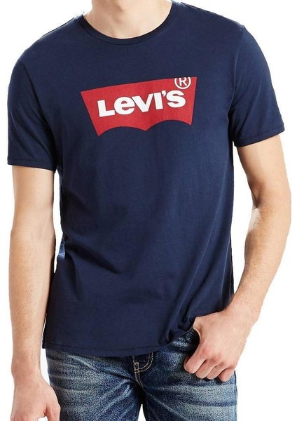 Graphic Set-In Neck Hm Graphic Mavi Erkek Tişört