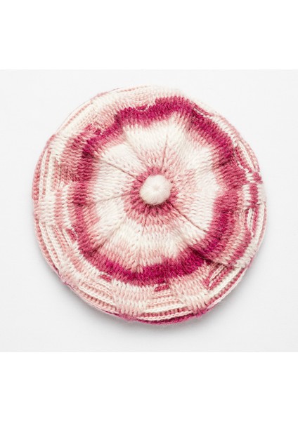 Pinkbear Özel Tasarım %100 Handmade El Örgüsü Yerli Üretim Yün Ressam Kadın Bere Şapka