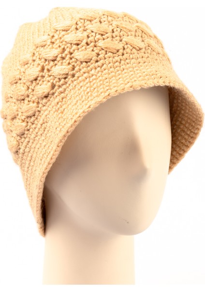 Pinkbear Özel Tasarım %100 Handmade El Örgüsü Yerli Üretim Outdoor Yün Kadın Fötr Bere Şapka